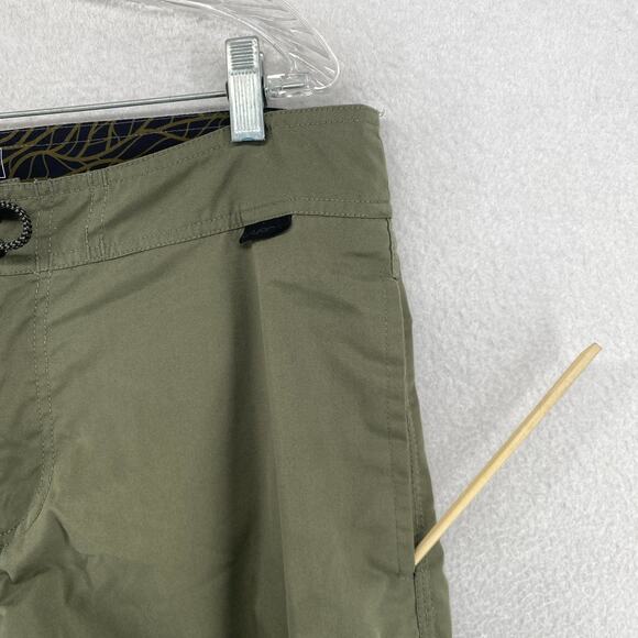 LAIRD Pants Mens 34 Performance Hiking Ankle Zip Drawstring Cotton Blend Green - Picture 7 of 16